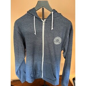 English Heritage Stonehenge 3000BC Blue Marl Full Zip Hoodie Mens Medium